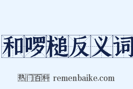 和啰槌反义词是什么意思的图片